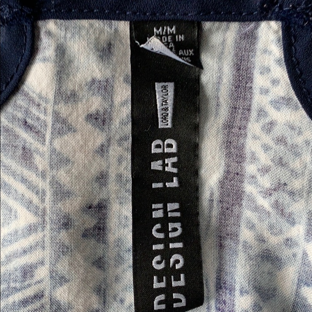 Design Lab Blue Patterned Strappy Tank - Picture 3 of 4
